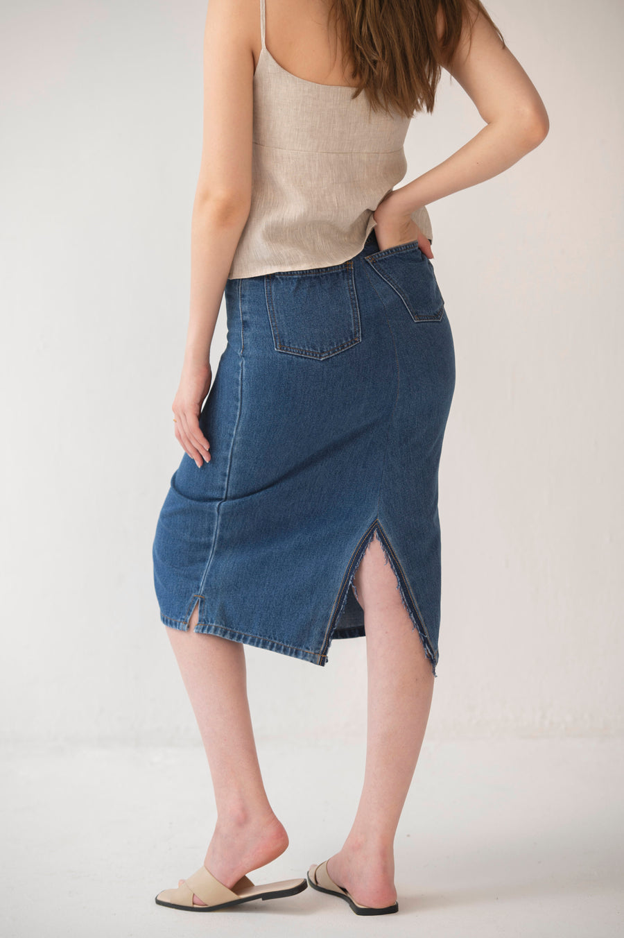 The REMADE Lara Midi Skirt