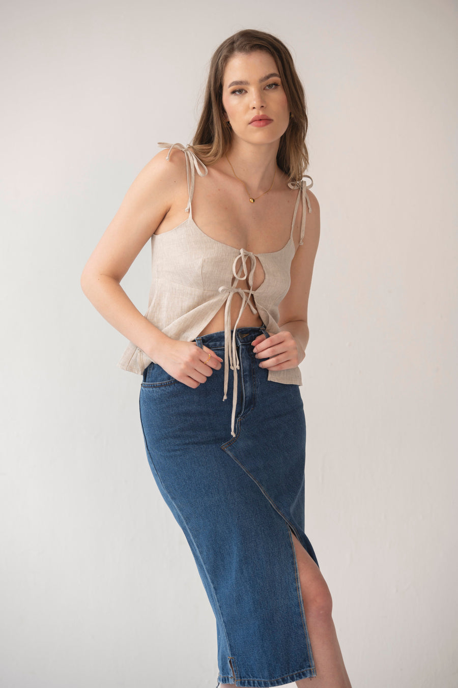 The REMADE Lara Midi Skirt