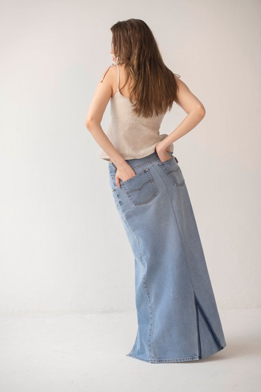 The REMADE Leah Maxi Skirt