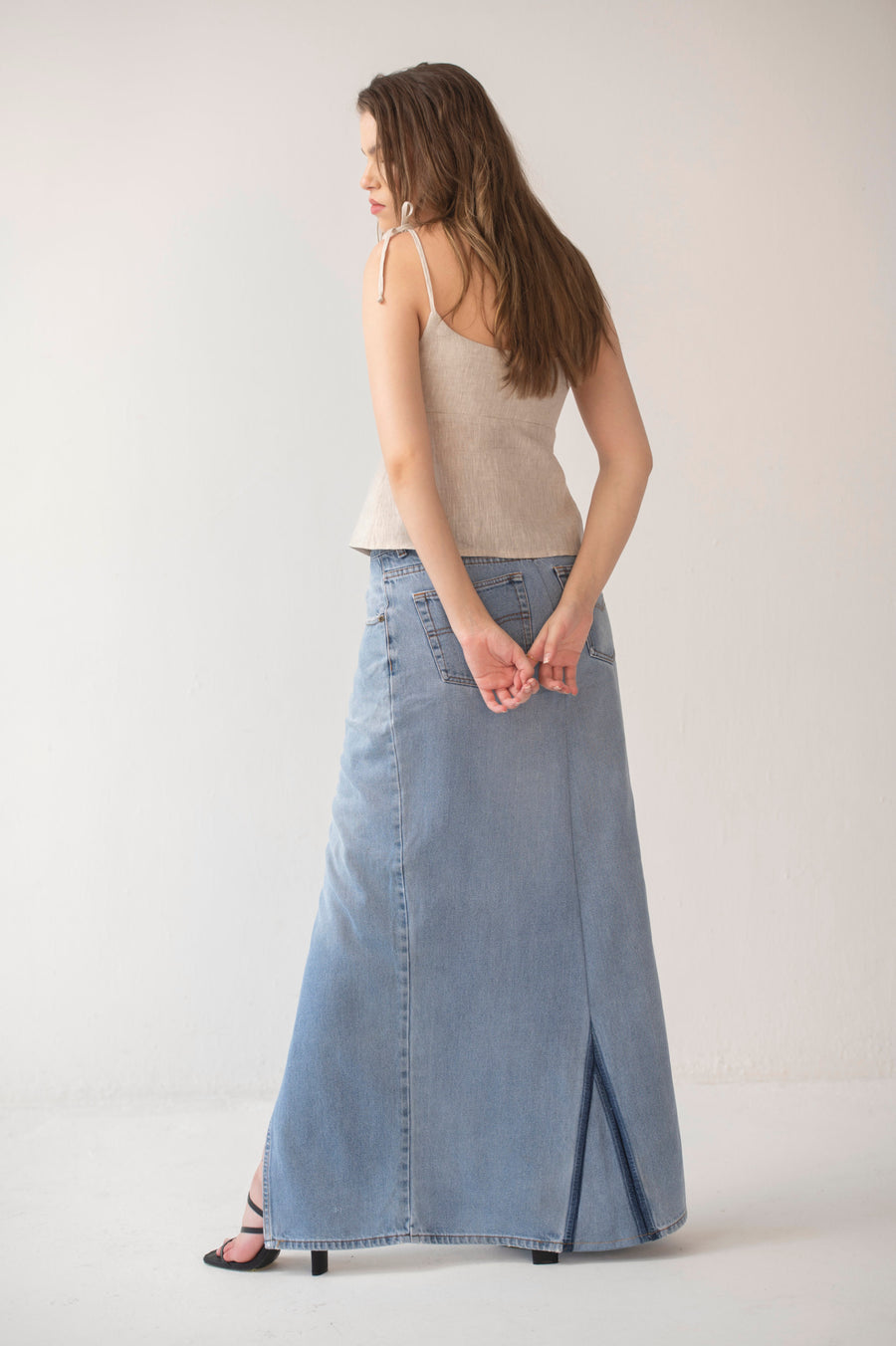 The REMADE Leah Maxi Skirt