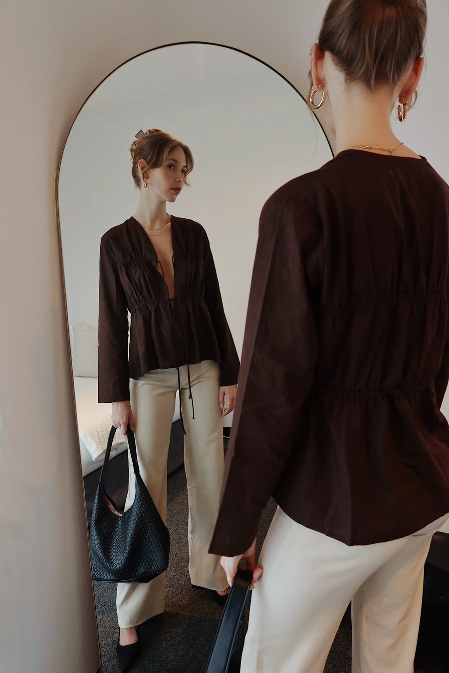 The Becca Top in Brown