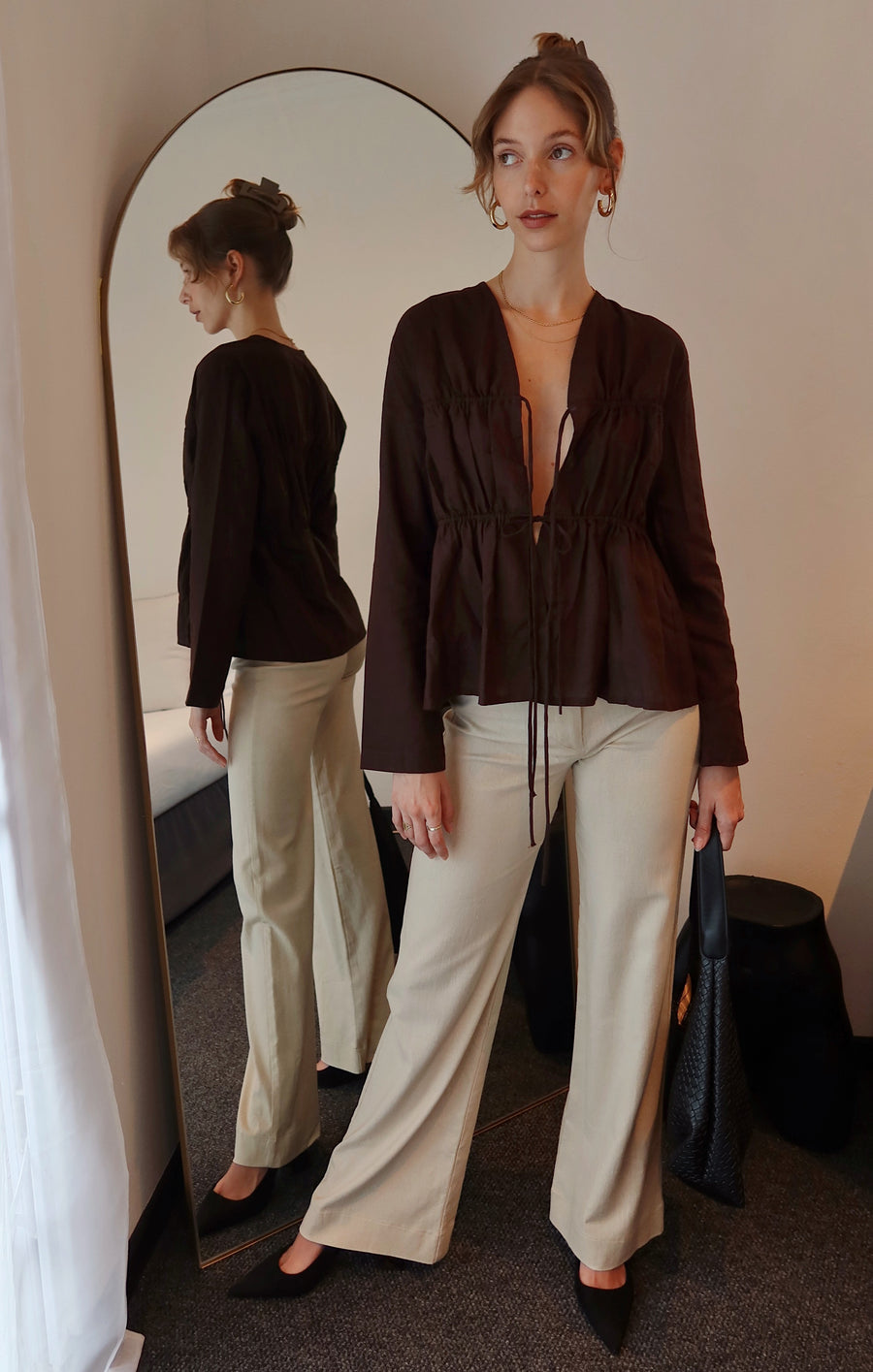 The Becca Top in Brown