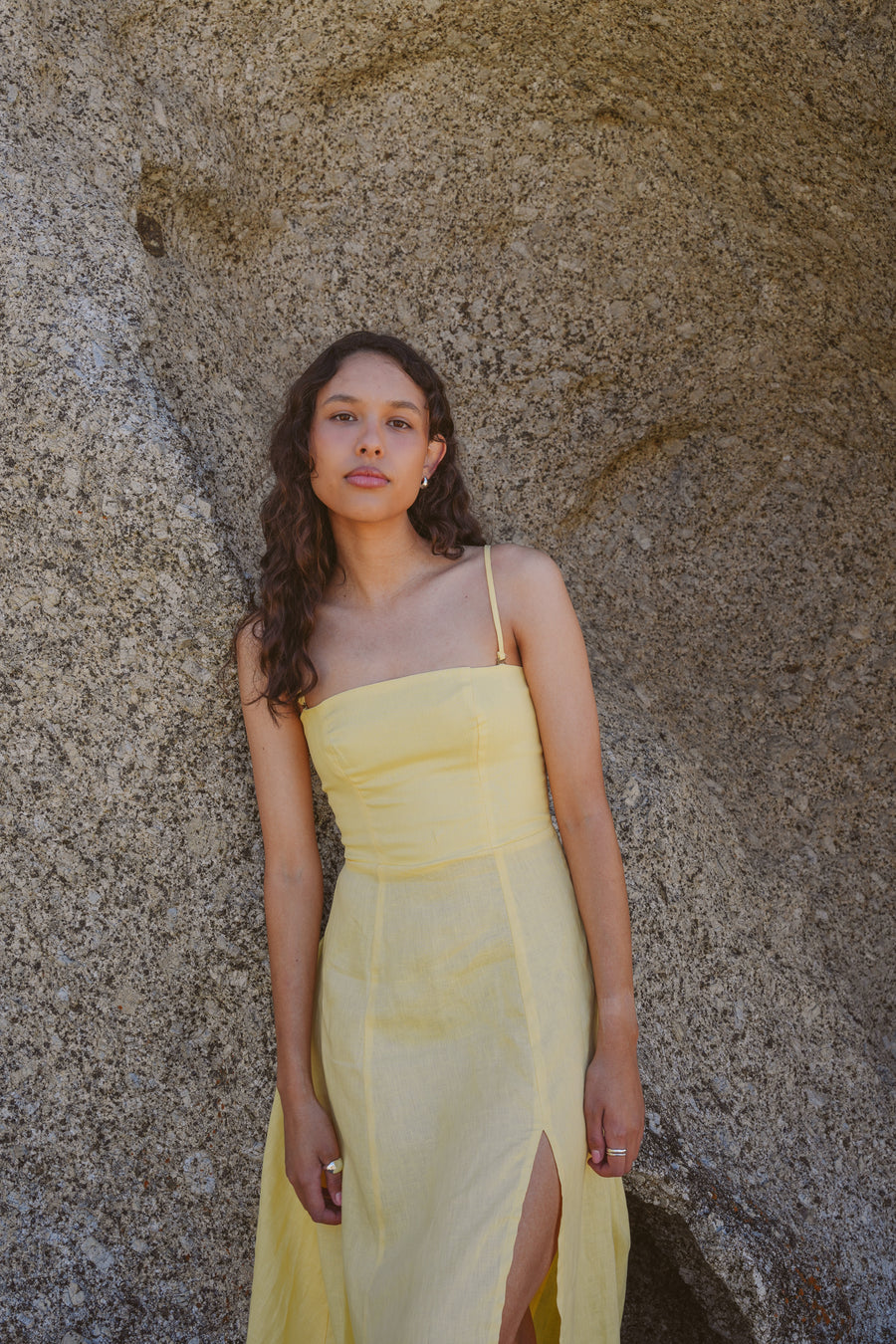 The Cara Dress in Banana Yellow