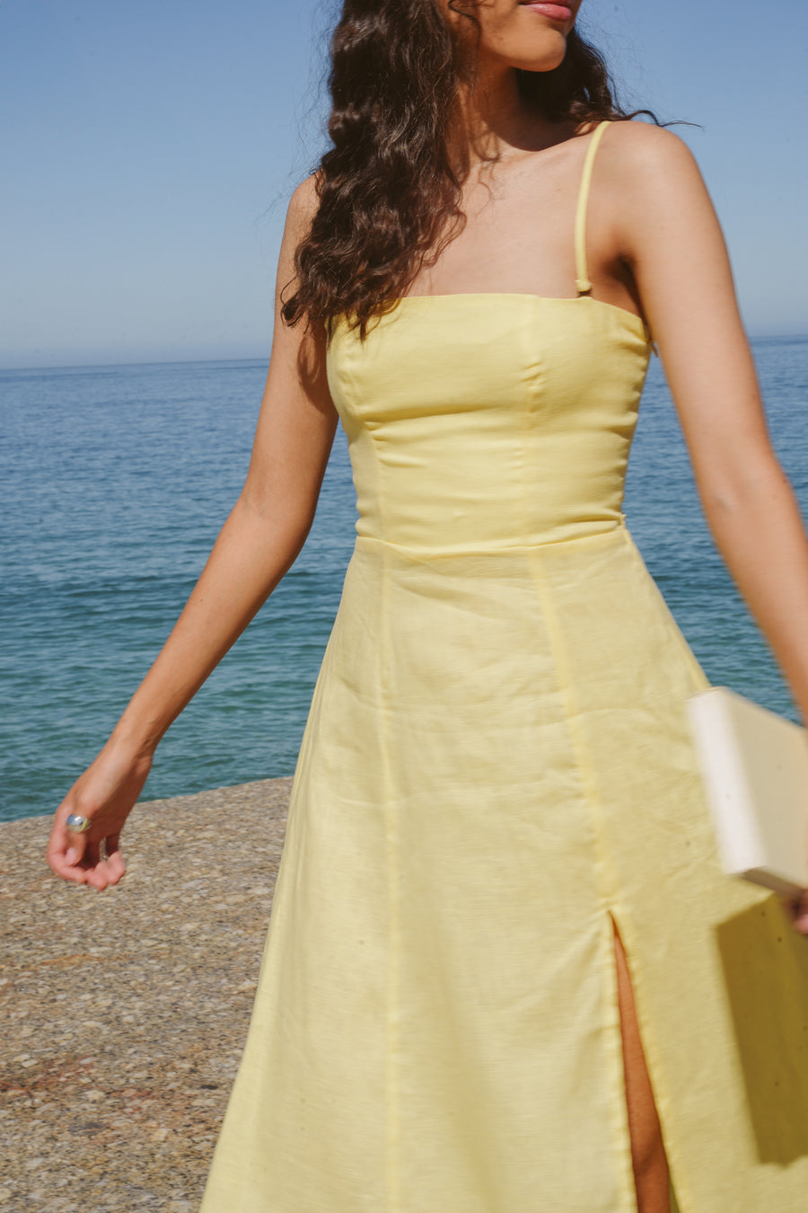 The Cara Dress in Banana Yellow