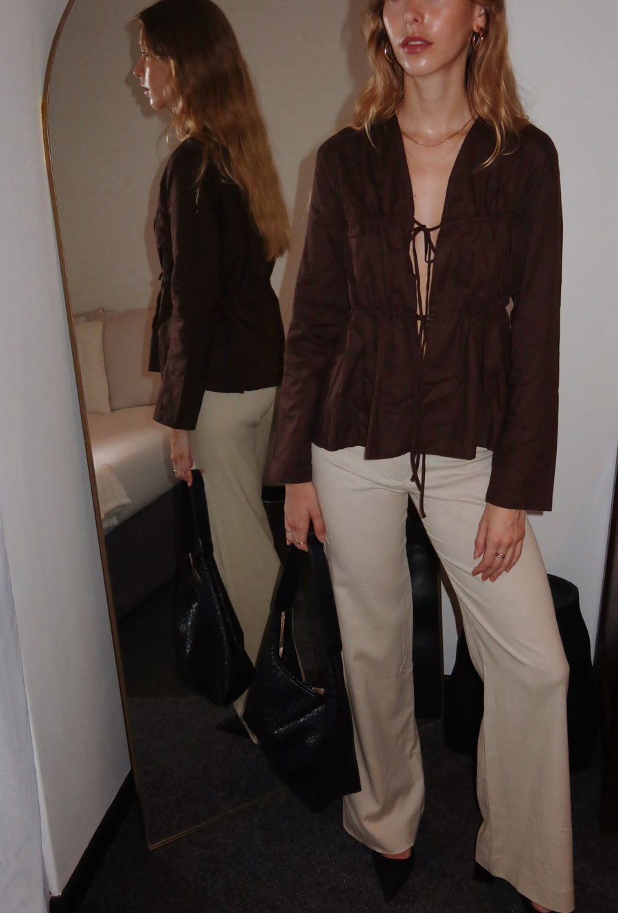 The Becca Top in Brown